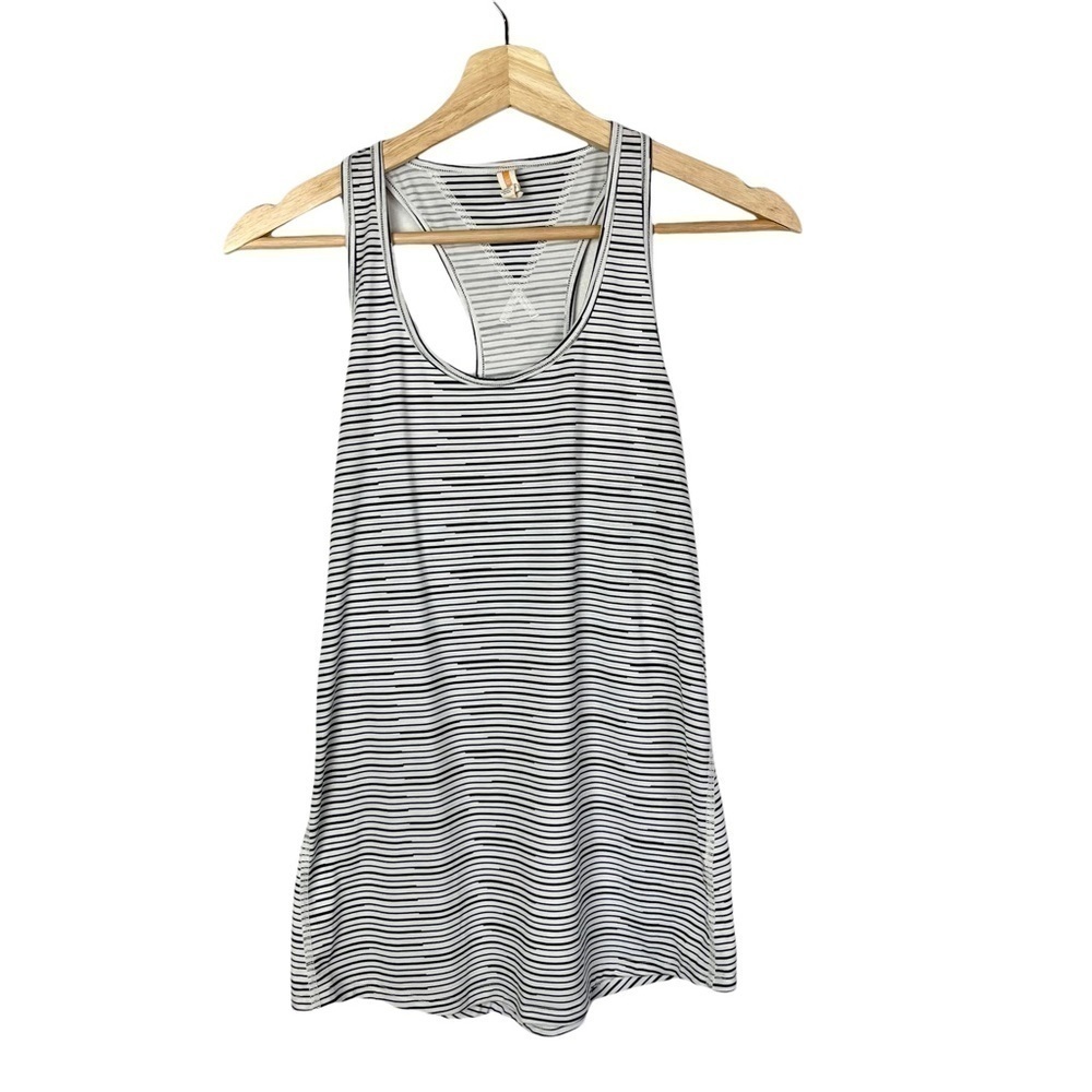 Lucy White & Black Racerback Athletic Tank Top S